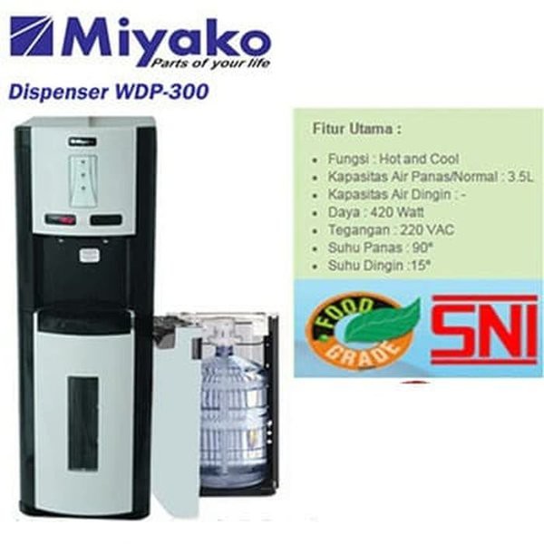 MIYAKO DISPENSER GALON BAWAH HOT & COOL WDP-300