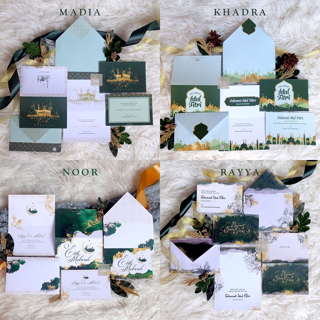 CUSTOM Kartu Lebaran 2022 Kartu Ucapan Idul Fitri 1443 H Amplop Ramadhan Greeting Card Ramadan