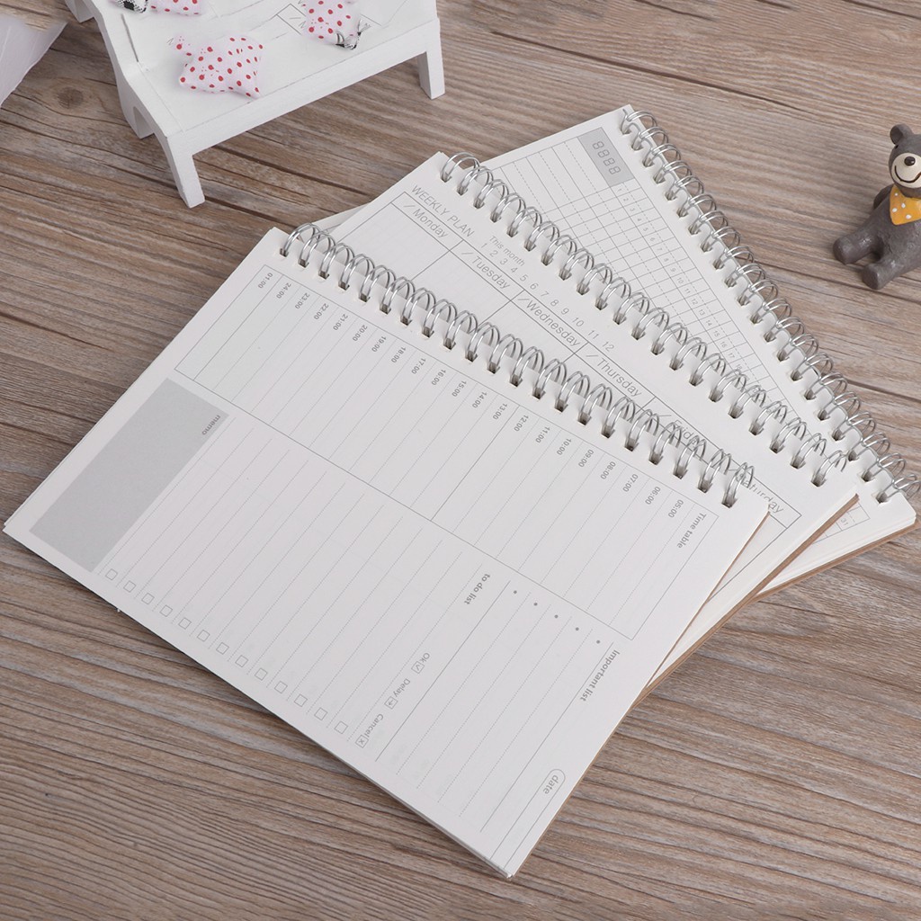 Planne/Monthly/Weekly/Daily Agenda Schedule Blank Diary Notebook