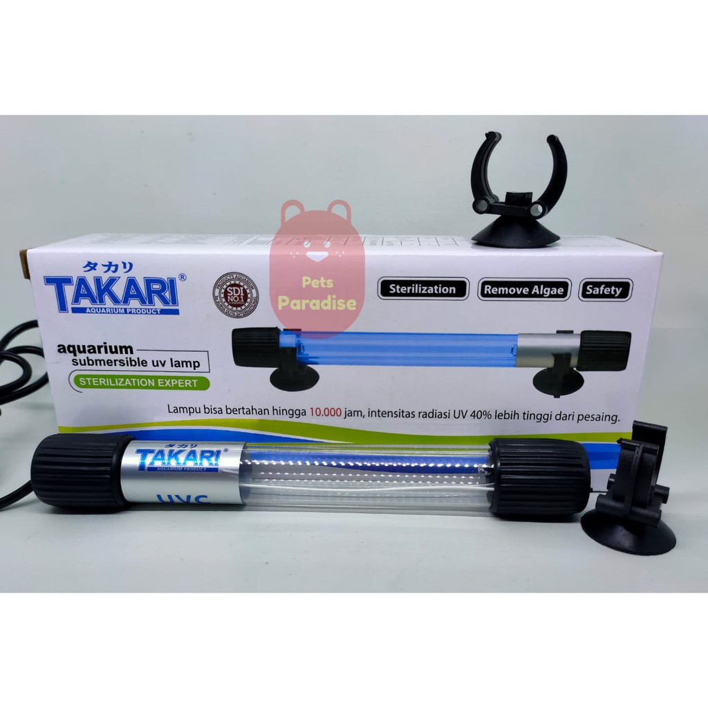 Takari 7 watt Lampu UV Ultra Violet Aquarium Aquascape