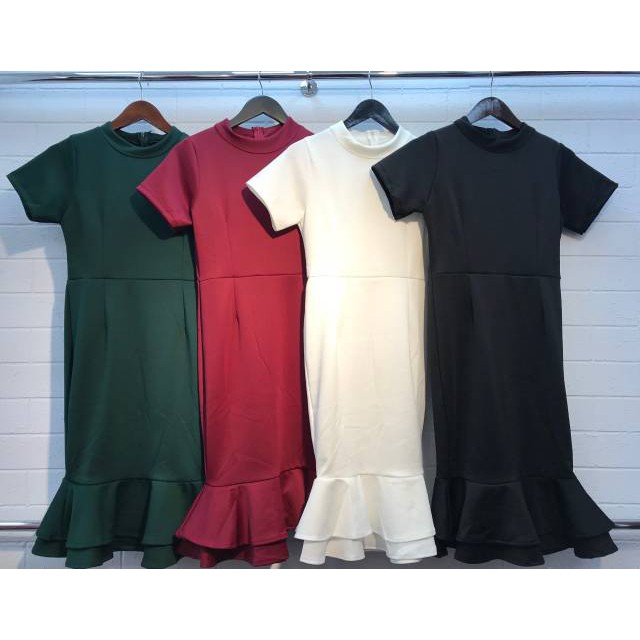 Hazel Scuba Dress ICL ID Dress Wanita Dress Cewek Import Murah