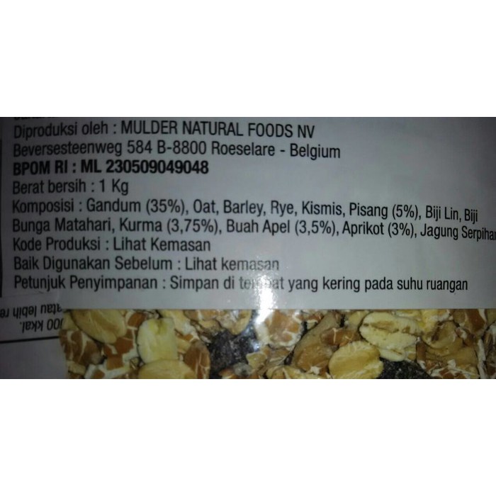 

Muesli Dried Fruit (gandum,oat dng buah kering)