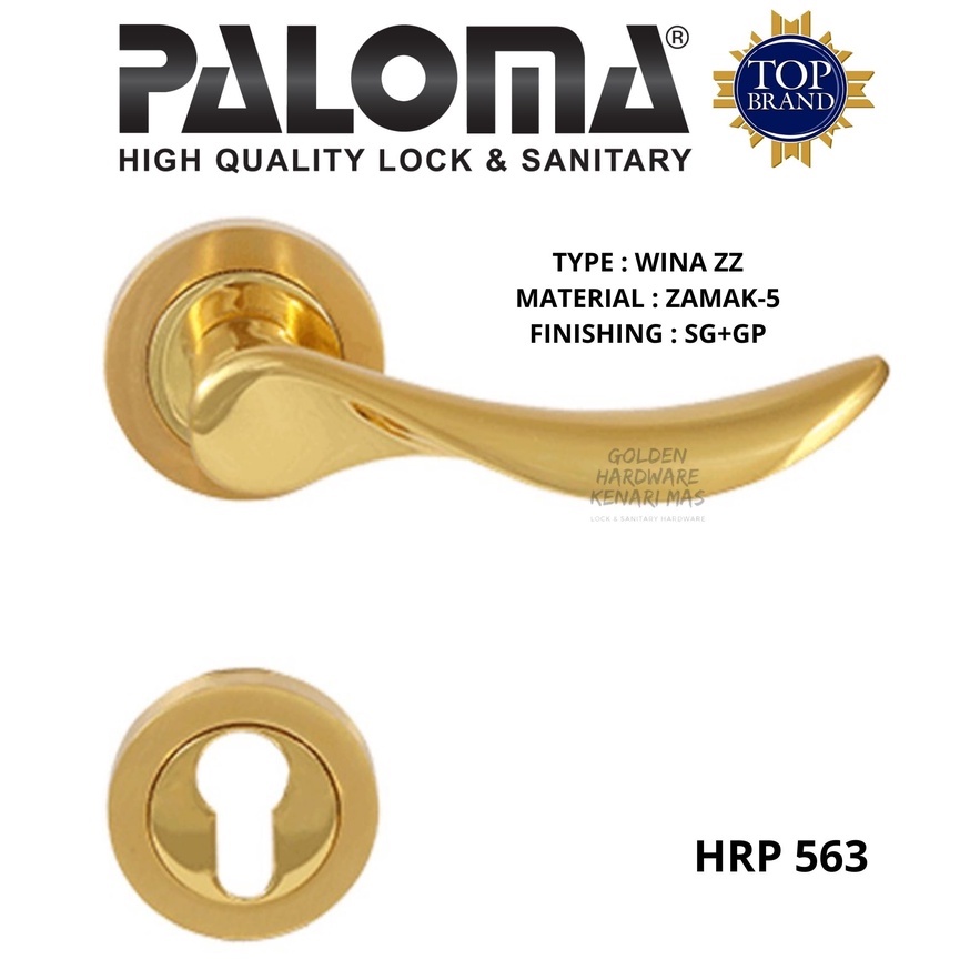 PALOMA HRP 563 Gagang Pintu Rumah Kamar Tidur Minimalis Solid Gold