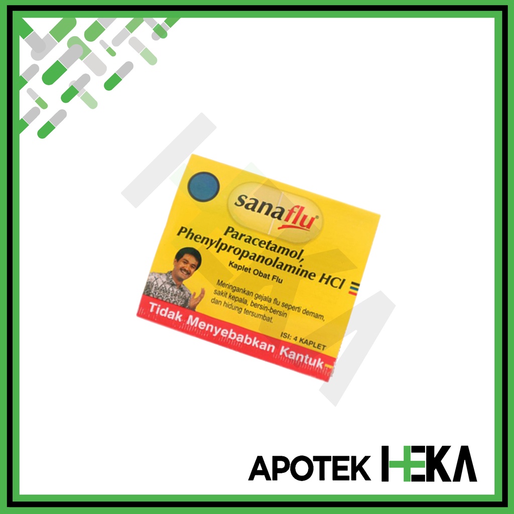 Sanaflu PE Kaplet Strip isi 4 Tablet - Obat Flu Pilek (SEMARANG)