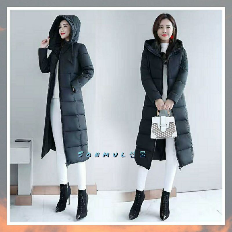 READY INDONESIA JUMBO WOMAN WINTER LONG PADDING COAT BIG SIZE IMPORT