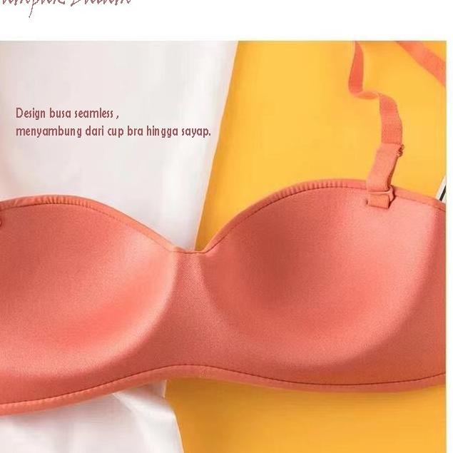 ➻ Chelyne BH SET ( Bra + CD ) Seamless Lycra V766 Stelan Premium Half Cup Bra Polos ♦