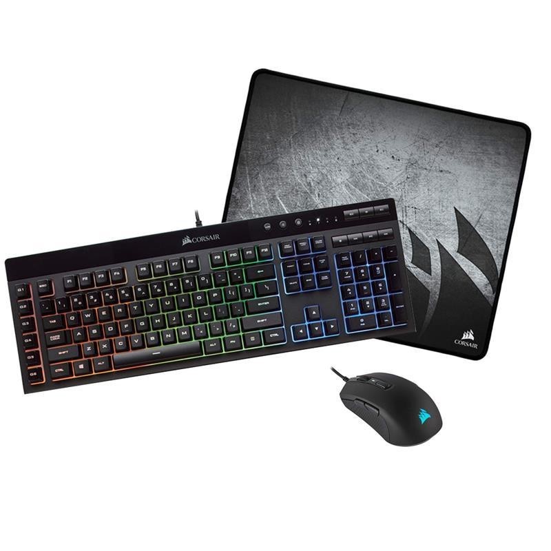 CORSAIR 3-IN-1 GAMING BUNDLE (K60 RGB PRO + HARPOON RGB PRO + MM300 )