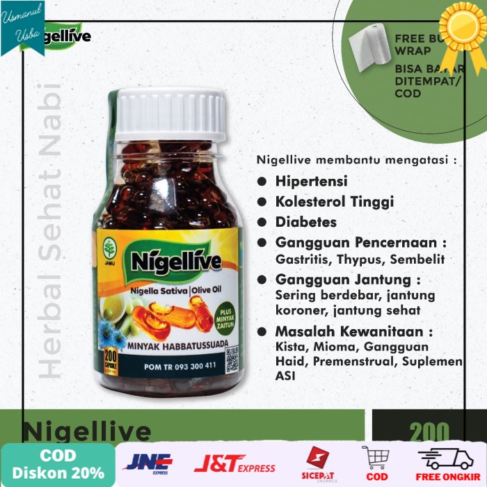 

◾COD◾ Nigellive isi 210 Kapsul