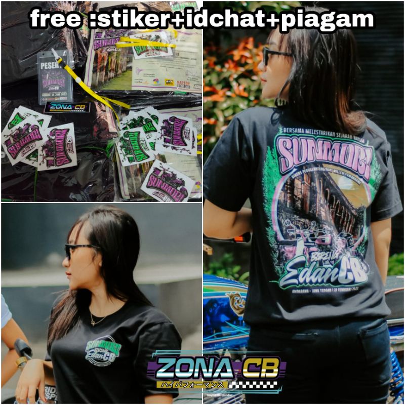 kaos sunmori edancb / kaos acara cb gl megapro c70 classic herex / merchandise event edan cb ambaraw