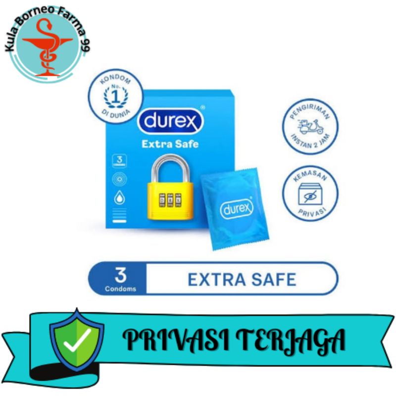 Kondom Durex Ekstra Safe isi 3 pcs