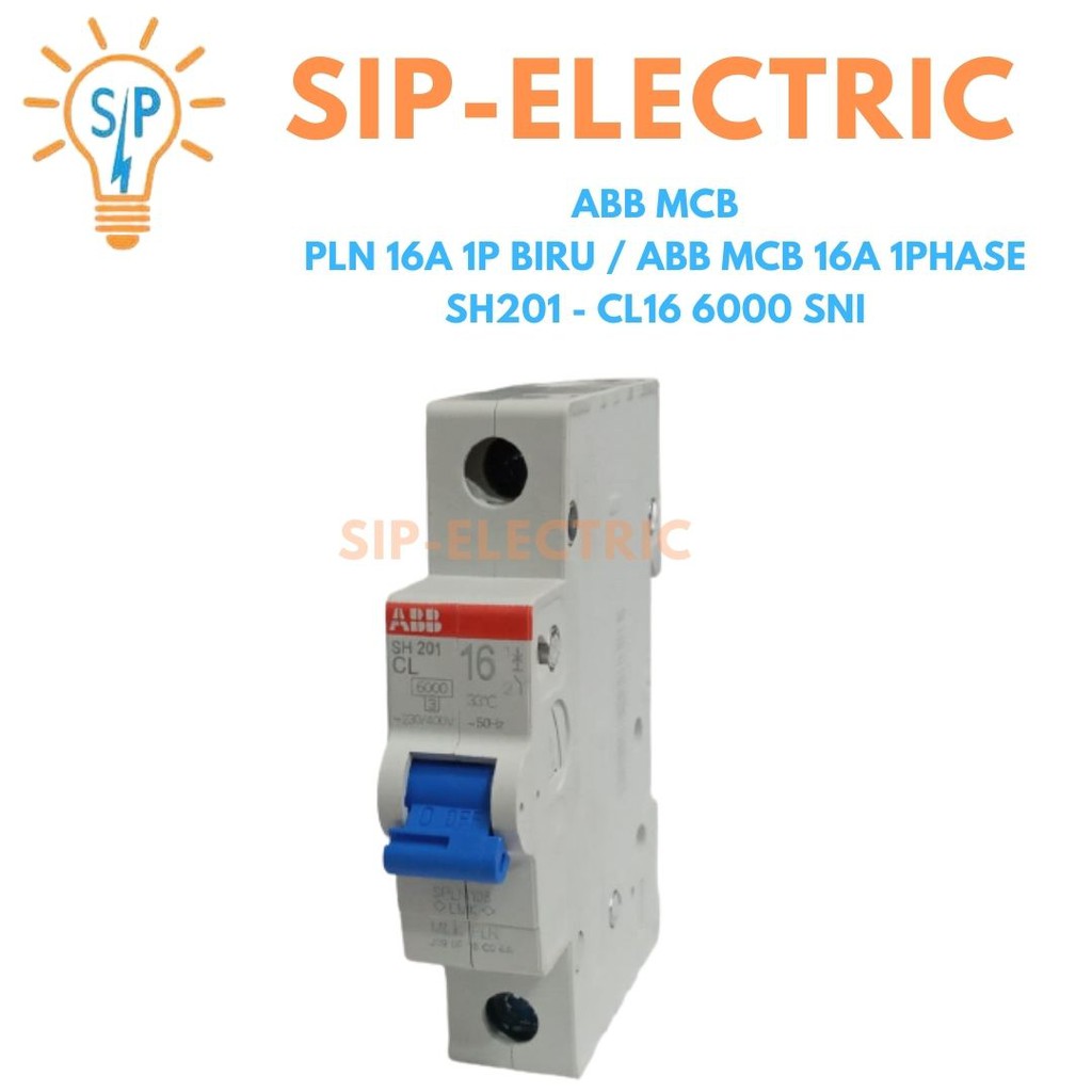 Abb Mcb Pln 16A 1P Biru / Abb Mcb 16A 1Phase Sh201 - Cl16 6000 Sni
