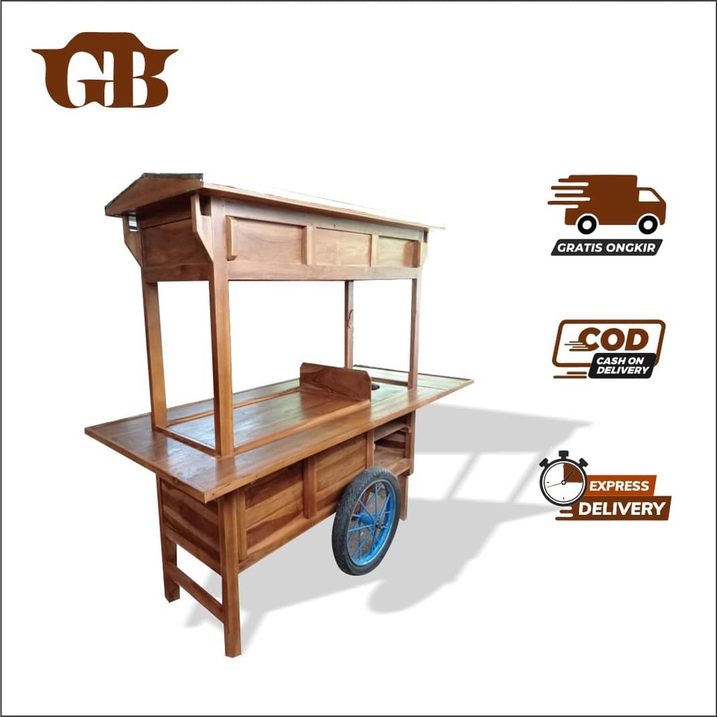 Gerobak angkringan / rombong  angkringan tanpa lobang