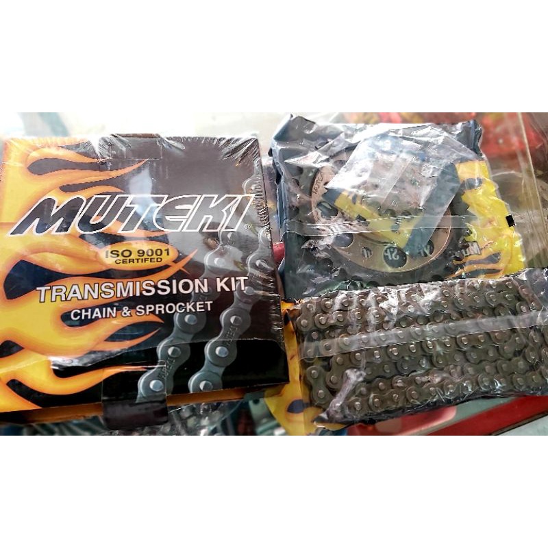 GEAR SET  CB150R MUTEKI SEPAKET UKURAN 428H 15T / 45T 124L