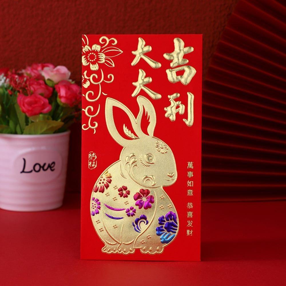 Preva 18pcs/set Amplop Merah New Spring Festival Year of The Rabbit Hongbao