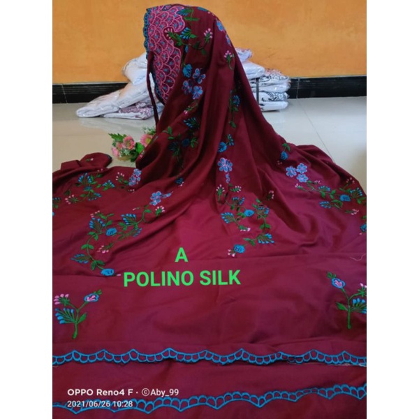 mukena bordir terusan/mukena katun bordir dewasa terusan/mukena katun polino dewasa/mukena bordir