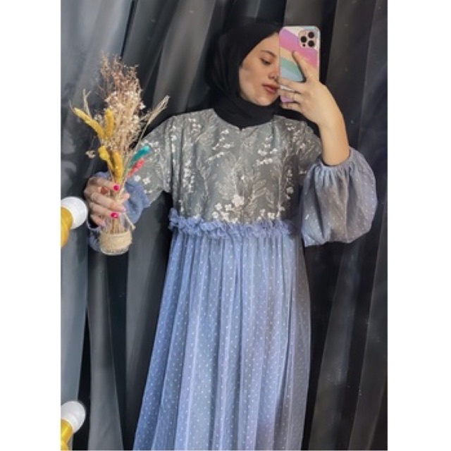 Gamis Belenza Tile // dress lebaran // dress murah idul fitri // gamis rayya collection