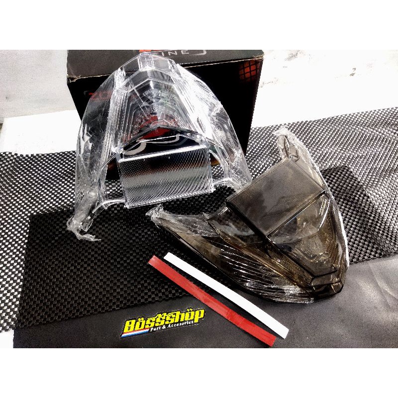 ZORO | Mika Lampu belakang Beat ESP Mika Stop Hitam Smoke/ Bening All Beat ESP 2016/2019