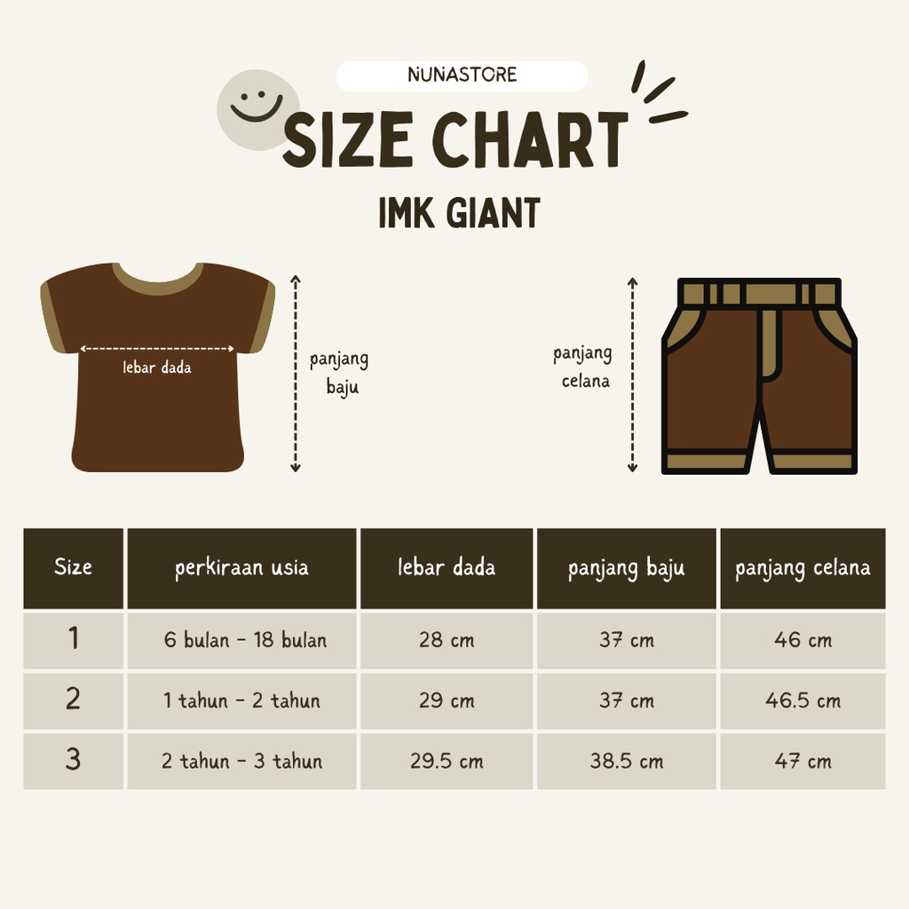 IMK Motif Giant Terbaru Nuna Store / Setelan Baju Bayi 6 bulan - 3 tahun / Baju Anak Laki-laki