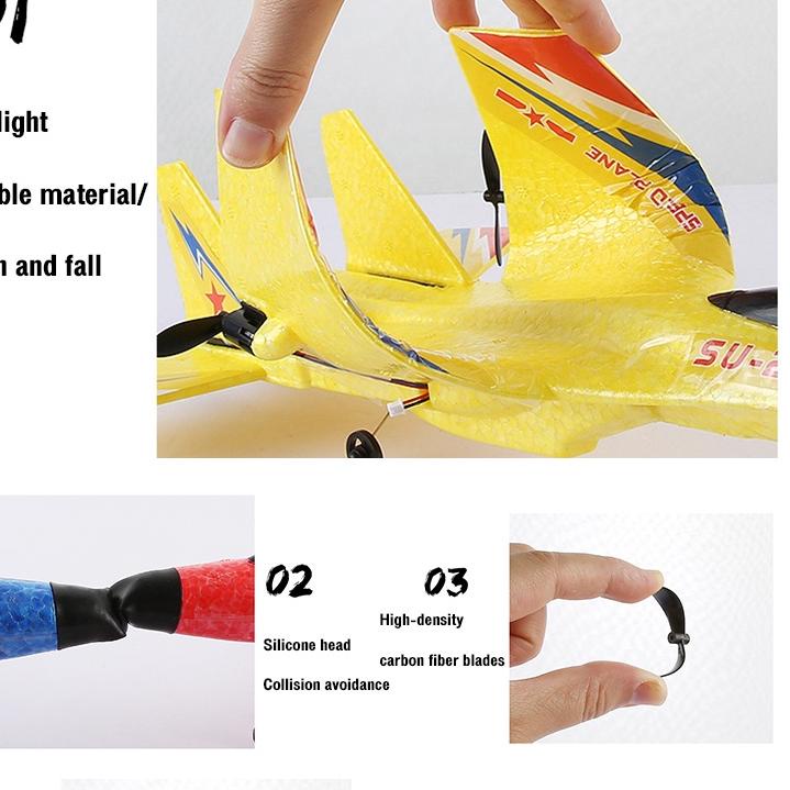 Recomended Jojotoy Mainan Pesawat Terbang Remote Control Led Pesawat Glider Airplane Foam SU-27 Pesa