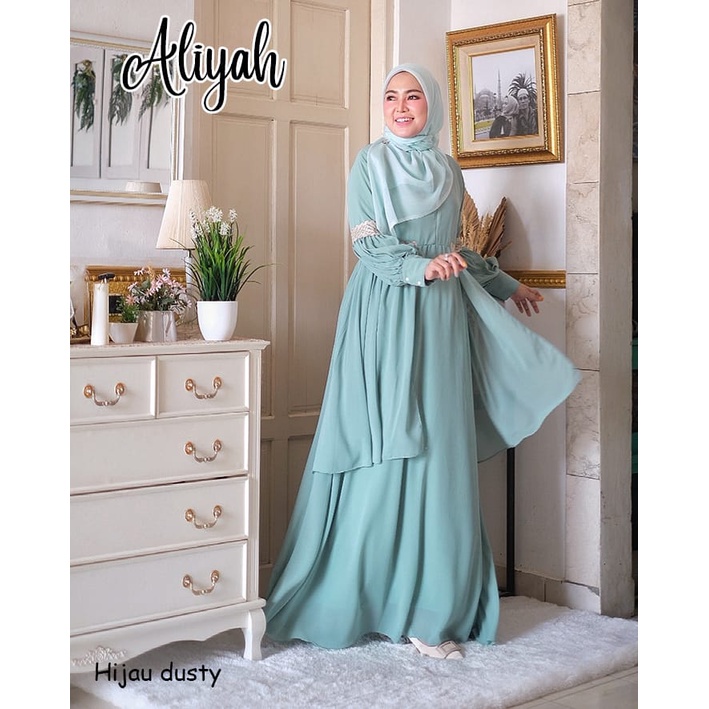 GAMIS PESTA MUSLIMAH ALIYAH DRESS LEBARAN