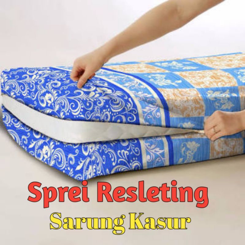 sprei resleting sarung kasur busa resleting