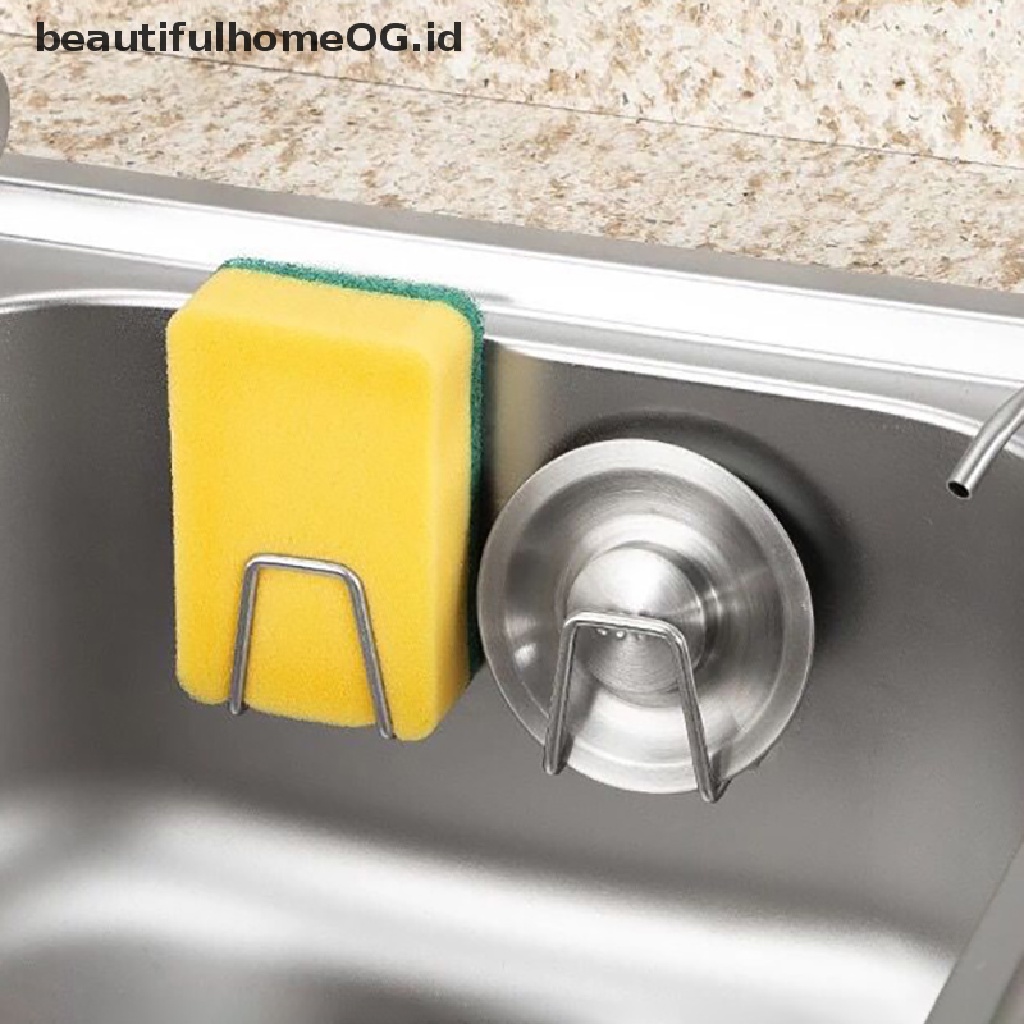 Rak Holder Spons Bahan Stainless Steel Dengan Perekat Untuk Dapur