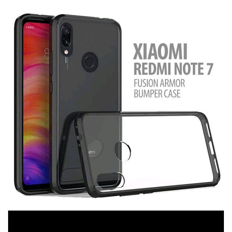 Case Fusion Xiaomi Redmi Note 7 / Note 7 Pro - Softcase Clear Armor Bumper Transparent ShockProof - UA