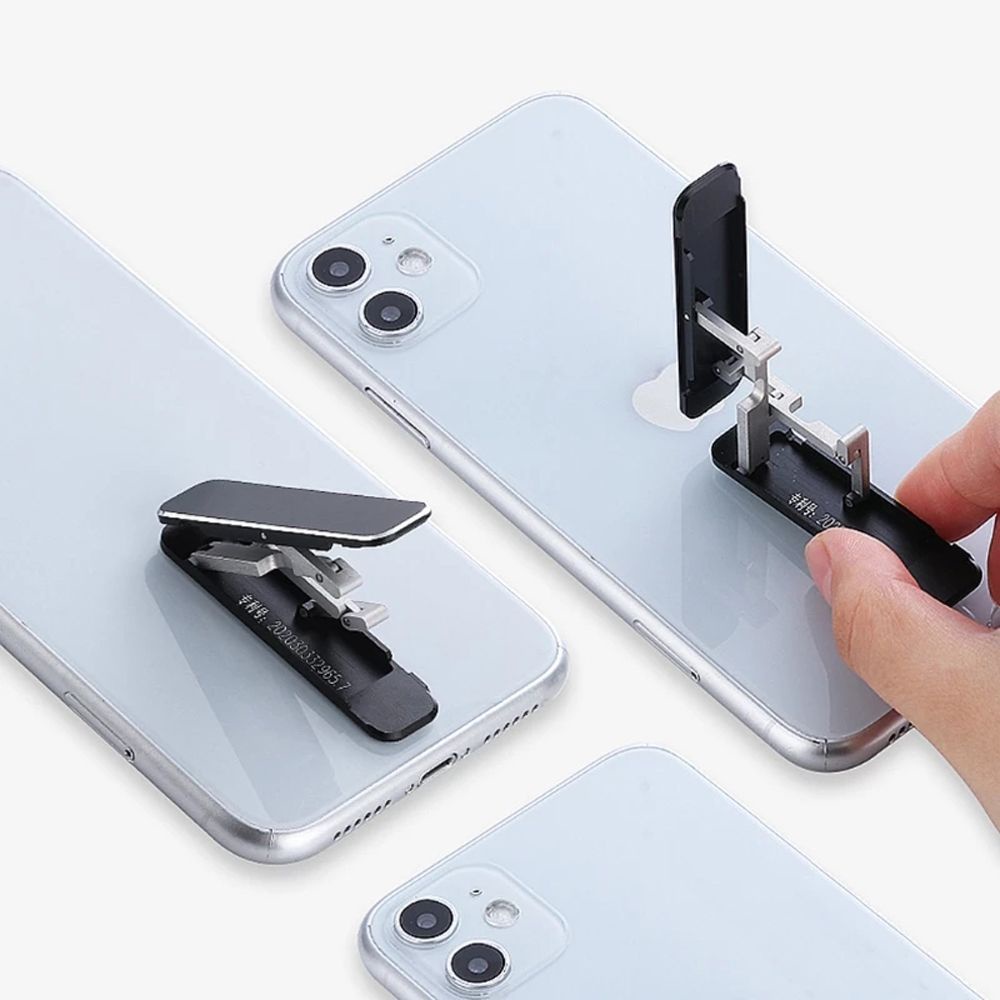 Lanfy Stand Holder / Dudukan Ponsel Universal Model Lipat Bahan Aluminum Alloy Ukuran Mini Portabel Invisible