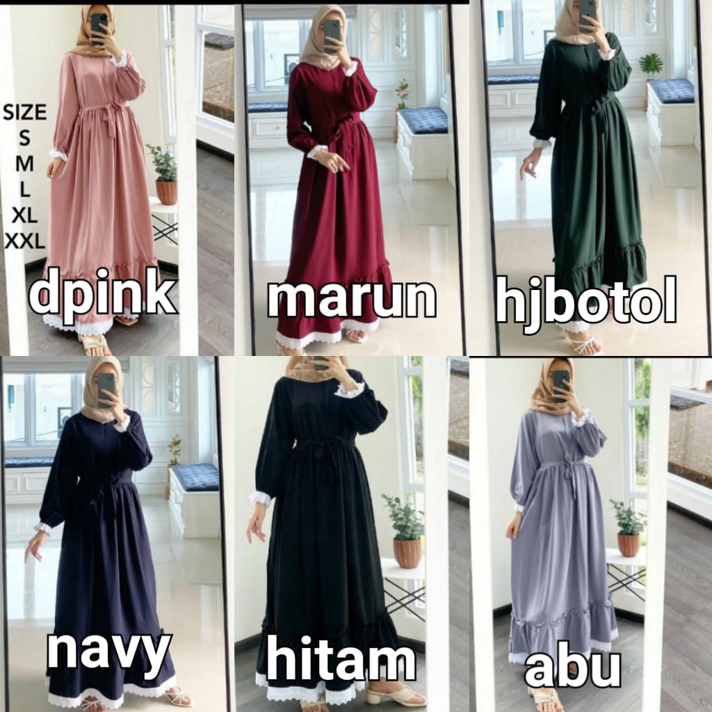 Dress Lebaran Baju Dress Muslimah Dan Asmira Ukuran L Xl Z6F0 Gamis islami elegant syari terbaru mewah elegan murah kondangan dres untuk lebaran yang bagus tren sekarang kekinian adem fashion muslim lebaran vintage simple grosir muslim modern korea