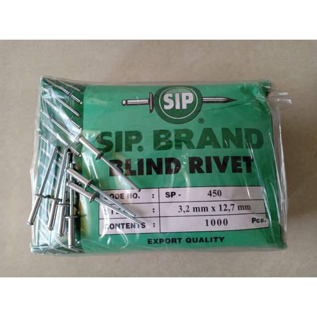 450 paku Rivet SIP BRAND (3,2 mm x 12,7 mm ) 1000 pcs