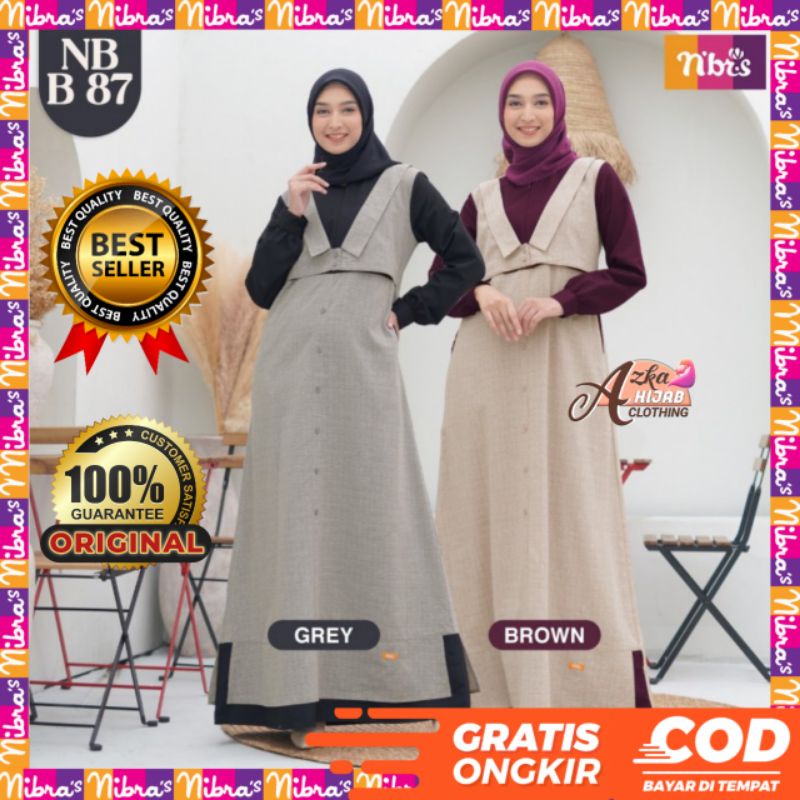 NB B87 GAMIS NIBRAS TERBARU / BAJU GAMIS TERBARU 2023 / GAMIS NIBRAS NB B39 / GAMIS SIMPLE ELEGAN / 