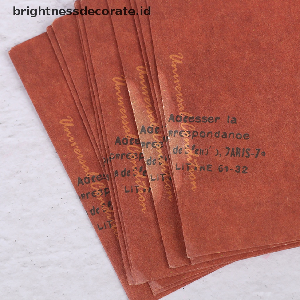 [birth] 10PCS Kraft Paper Envelope Vintage Letter Print Western Retro Package Photo [ID]