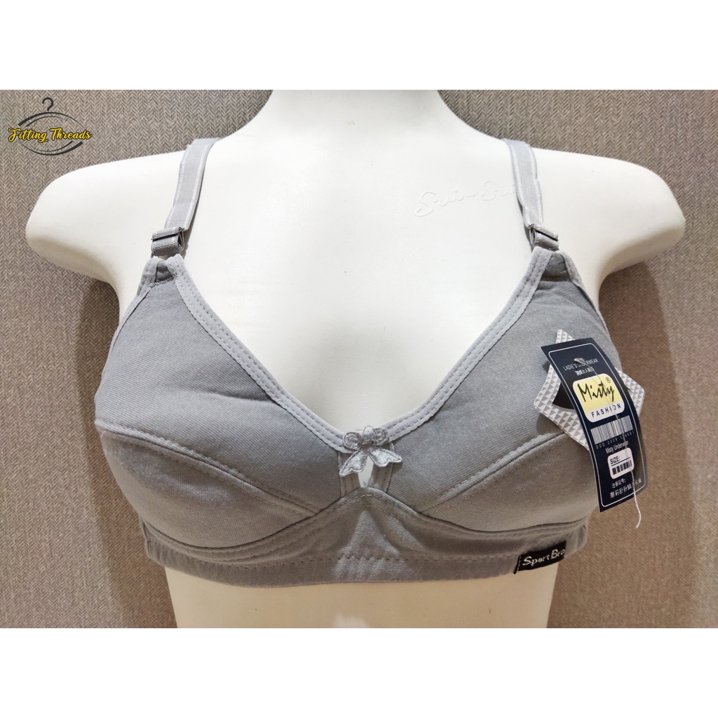 BH Sport Bra Kait 2 Pakaian Dalam Wanita Dewasa Remaja Tanpa Busa Tanpa Kawat Misty