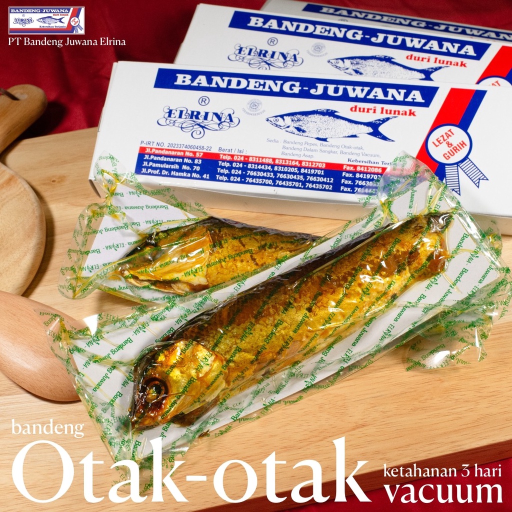 Otak-Otak Bandeng Otak-Otak Vacum Vacuum Juwana Elrina Oleh Oleh Semarang 1 ekor-vacuum tahan 3 hari