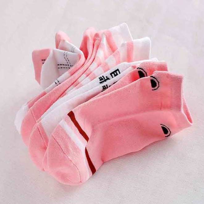 [littlecrab] Kaos Kaki Kucing Lucu Pink Cat Women Socks Import Kaos Kaki Berkualitas Pinky Imut Korean Style