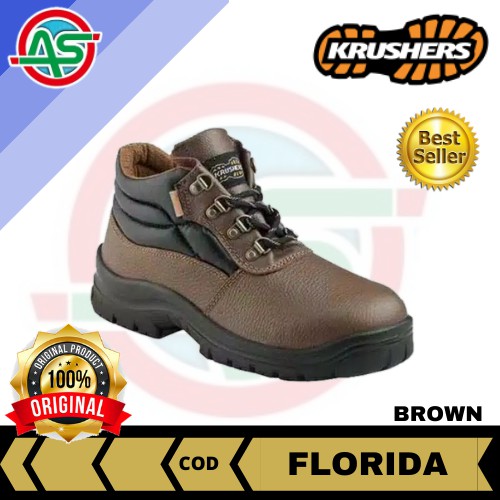 Sepatu Safety Krusher FLORIDA BROWN/BLACK original