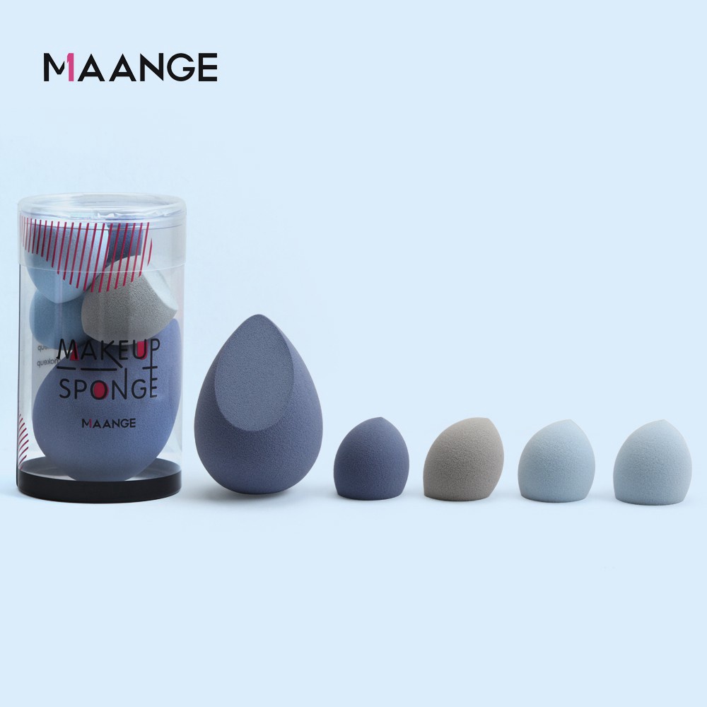 Original Maange 5pcs/kotak Spons Puff Makeup Lembut Untuk Wanita