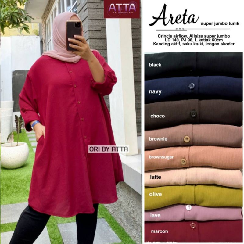 RESTOK ARETA SUPER JUMBO TUNIK