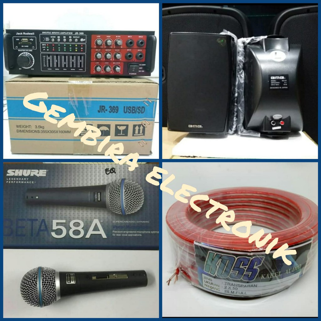 Paket Karoke BMB Mini Bluetooth Paketan Sound System Audio Rumah