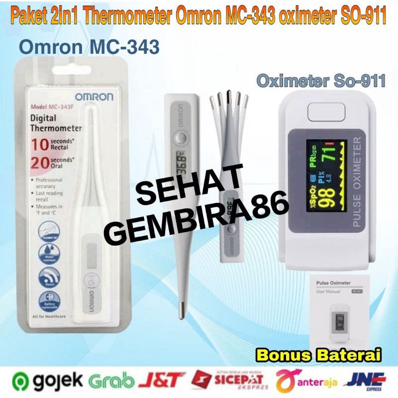 paket oximeter dan termometer omron 343