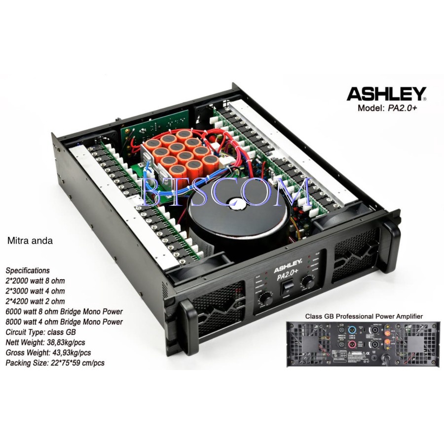 POWER AMPLI ASHLEY PA2.0+ POWER ASHLEY PA2.0 + POWER ORIGINAL ASHLEY PA20 + ASHLEY PA 2 . 0 +