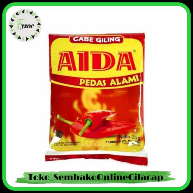 AIDA CABE GILING 25GR CABAI BUBUK