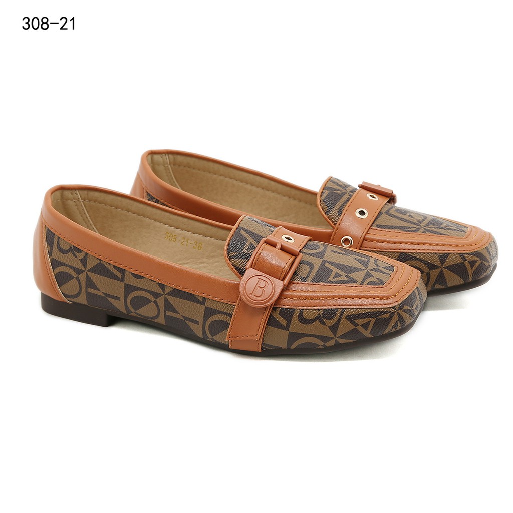 Bonia Buckle-Embllished Loafers 308-21