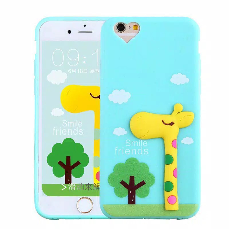 Softcase Soft Case 3d 4d Timbul Jerapah Doraemon Bebek Panda Iphone 7/8, Iphone 7+ Plus/8+ Plus