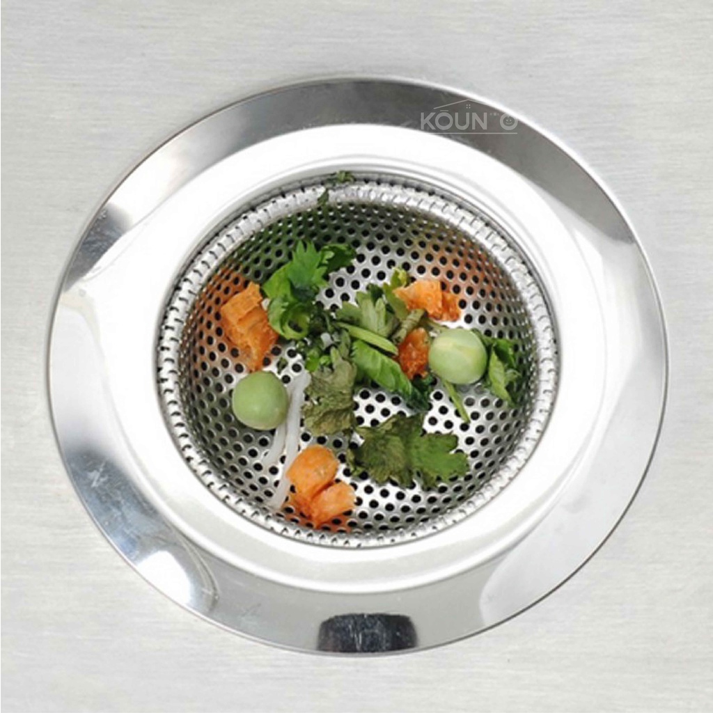 Saringan Wastafel Cuci Piring Stainless Steel Sink Strainer Filter Air Saringan Afur Bak Cuci Gelas