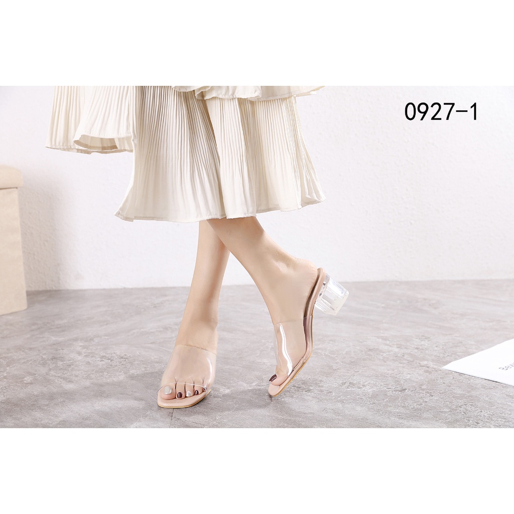 ZR Vinyl Mules With Methacrylate Heels  #0927-1