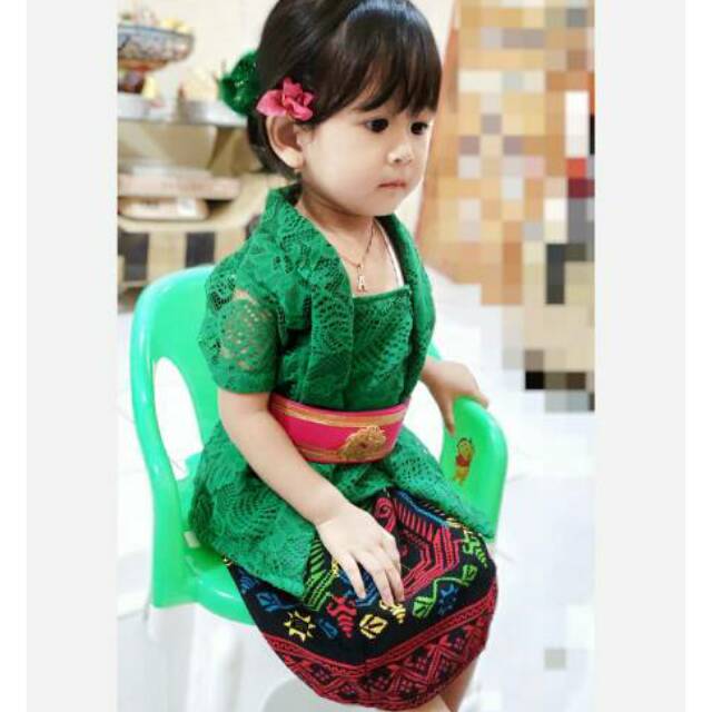 Kebaya Brukat Bali Anak Perempuan Free Sabuk Kutu Baru Anak Modern Kebaya Anak Couple