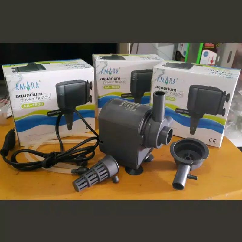 Power Head Aquarium / Mesin Pompa Aquarium Filter Merk Merek Amara AA1600 AA 1600