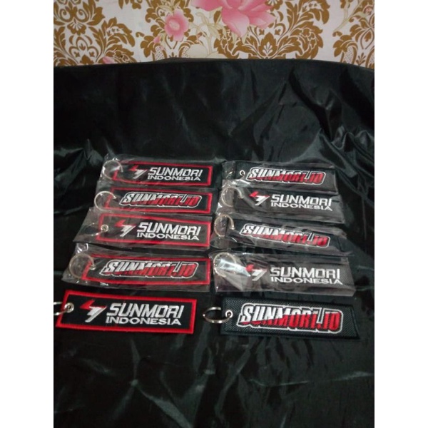 gantungan kunci motor. bordir