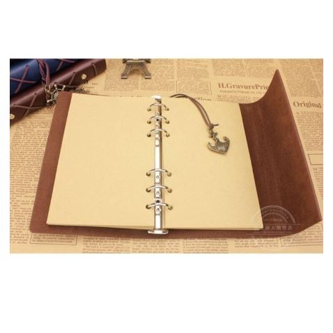 

Hot Sale Buku Catatan Binder Kulit Pirate Retro Coffee-Note Agenda A5 Isi Putih Trendi